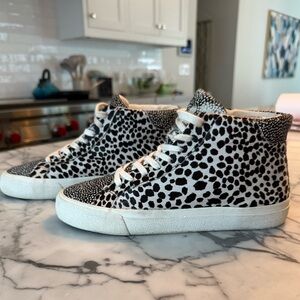 Madewell calf hair high top sneakers - size 7